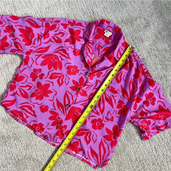 Billabong Peachy Keen Matching Pink Hawaiian Floral Skirt Set - Picture 15 of 16